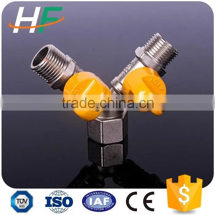 Alibaba china supply brass 3 way gas ball valve brass