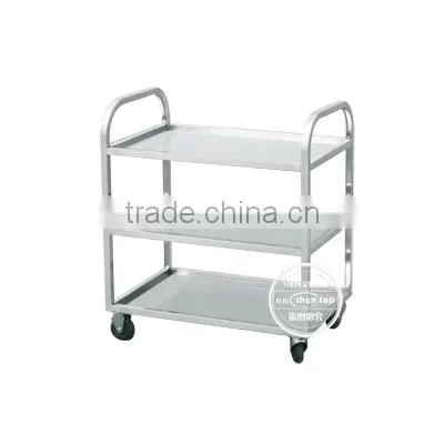 Shentop 2014 Newest Hotel/Restaurant/School Kitchen Stainless Steel Three Layer Dining Car Dining Trolley STJCFC-03