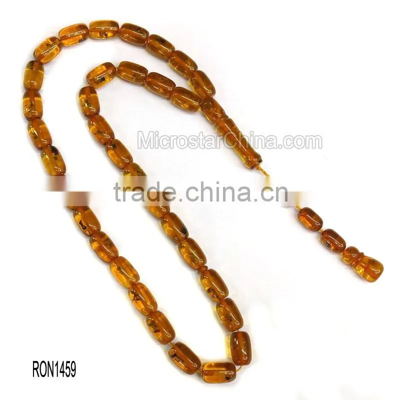 33pcs muslim amber rosary tasbih prayer beads