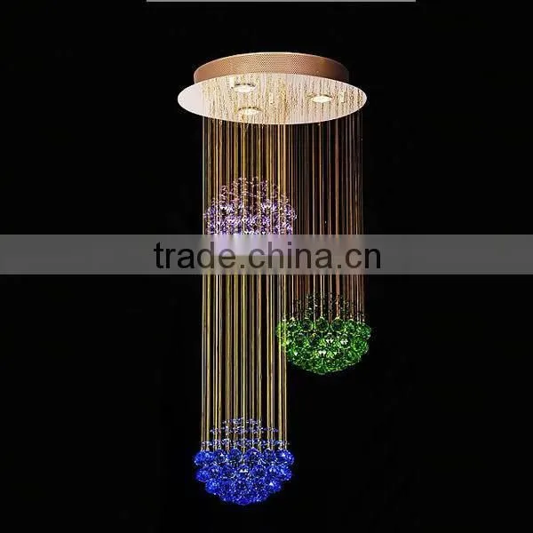 Top grade customized crystal stairs pendant light,replica moooi raimond led pendant lamp