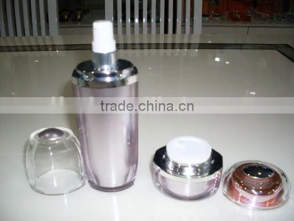 Egg-shaped Acrylic cream Jar & Lotion Bottle