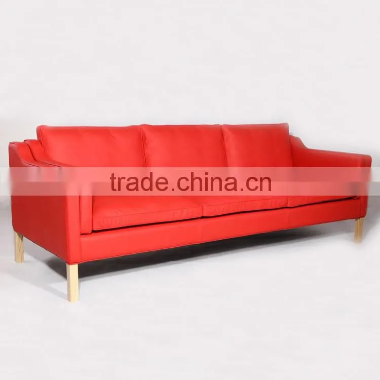 Danish designer furniture colorful leather sofa Borge Mogensen 2213