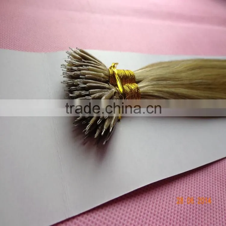 wholesale hair Russian nano ring wholesale hair extension Piano color human hair weave
