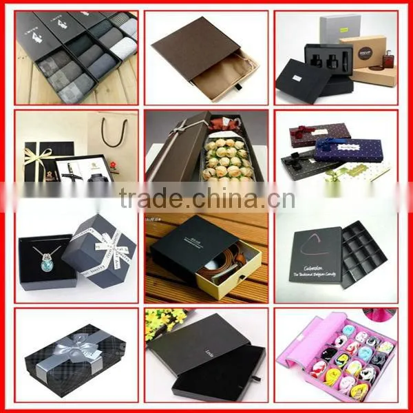 2014 New Style black or white luxury unique custom logo priting sunglasses Box Wholesale