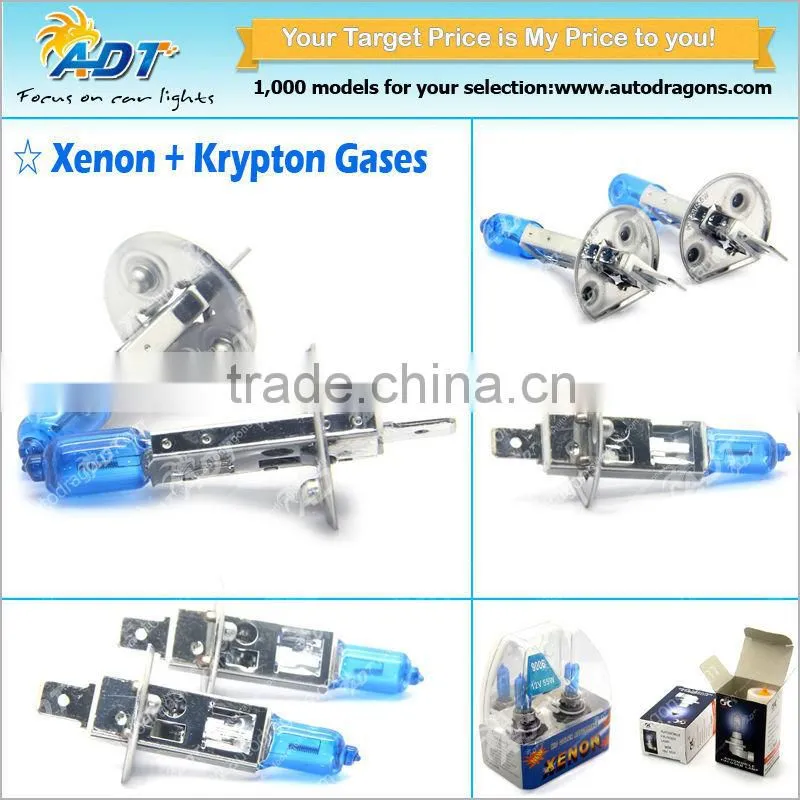 2016 Hot sale 12v 55w 7500k Super white h1 xenon super white plasma light bulb