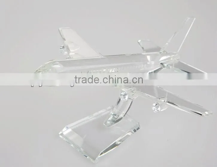 clear crystal plane model For office decoration