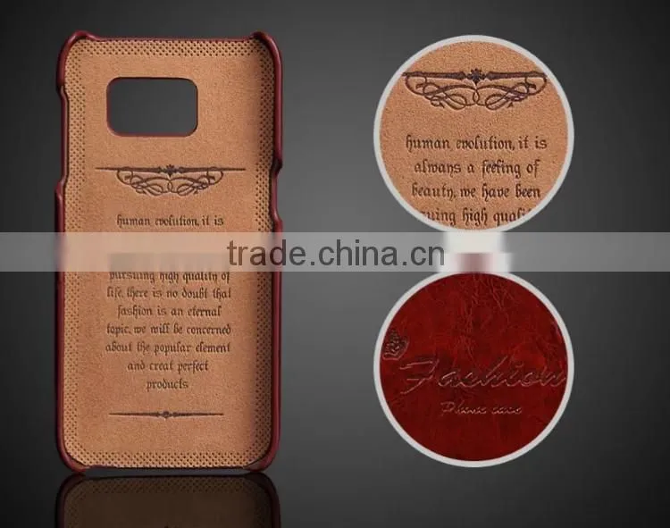High Quality Oil-wax Leather Case with Card Slot Leather Back Cover Cases For Samsung Galaxy S7 / Galaxy S7 Edge