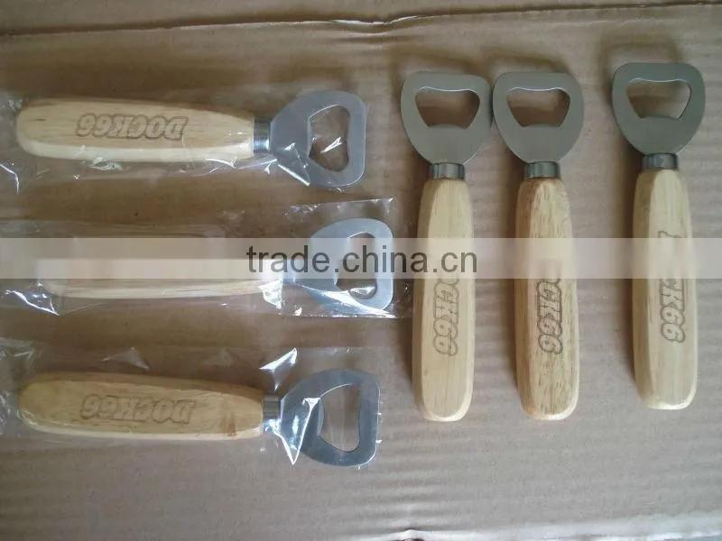 Hot Selling Antique Wooden Handle Bottle Opener Wooden Beer Bottle Opener