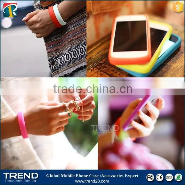 silicon bracelet silicon bumper universal case for samsung galaxy s6