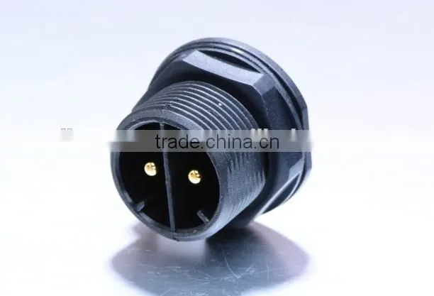Male 2 pin receptacle with Female connector waterproof cable connector