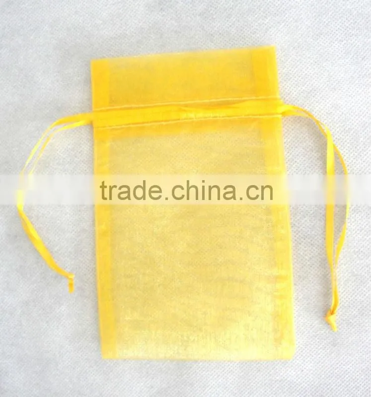 One color organza drawstring bags for gift