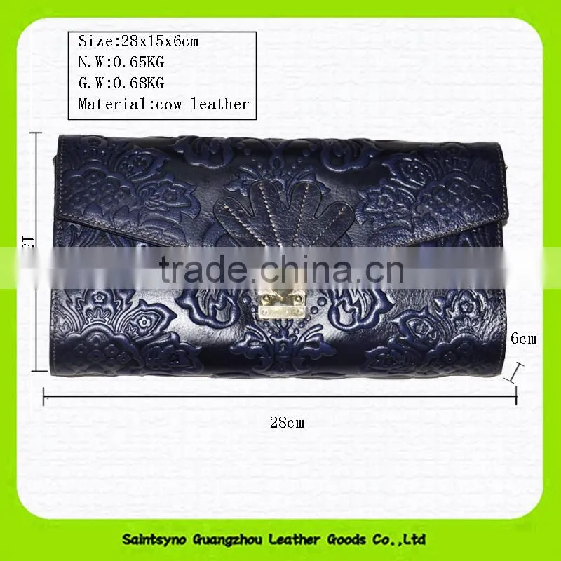 15625 Promotion cheap designer business cow leather rfid men wallet with embossing