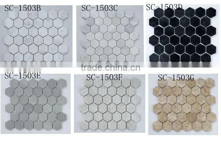 New Products 2016 Carrara white Marble Mosaic Tile With Low Price