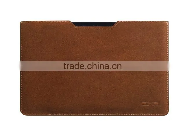 SIKAI Brown Textured Leather Sleeve Case for Microsoft Surface RT 10.6