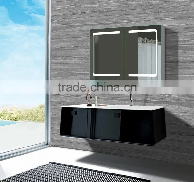 Modern bathroom mirror cabinet with led light
