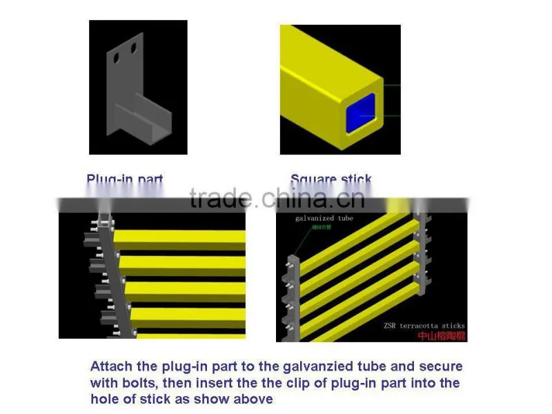 construction terracotta louver, Interior and exterior wall terracotta louver with different size available