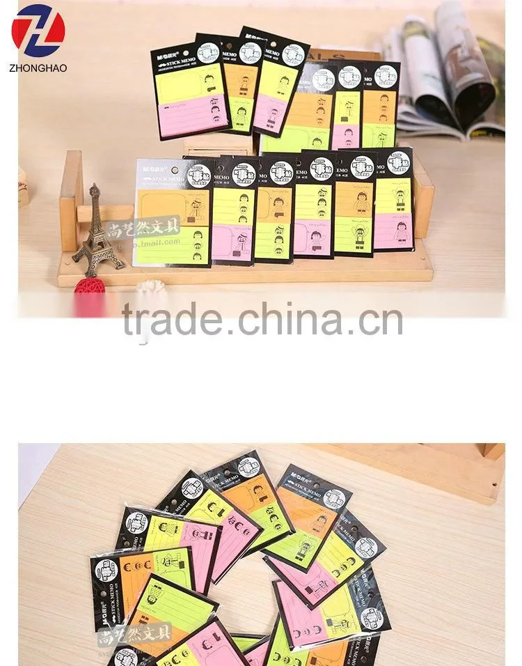 New design funny little girl custom sticky note set