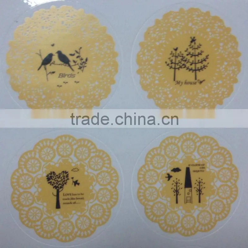 Custom butterfly shape Clearly Removable Transparent PVC lable Sticker
