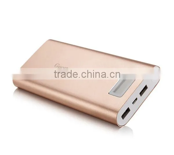 Hot selling 16000mah 2a Output Portable Aluminum Power Bank for Cell Phone