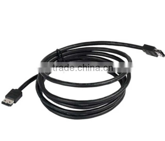3' Premium Quality eSATA Round External SATA Cable, 6Gb/s SATA 3 Speed (Black)