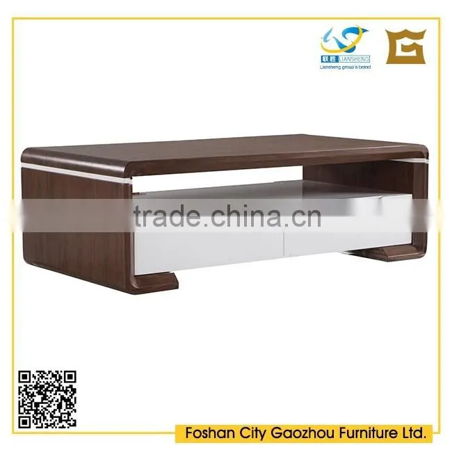 2016 newly wooden tea table design with walnut veneer