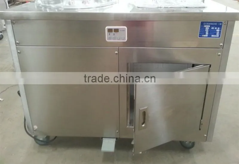 Thicker shell fried ice-cream making machine (round pan model)