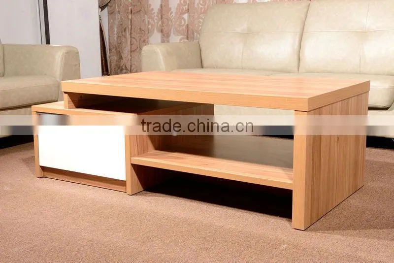 HC-M018 walnut color modern office wood chipboard tea table on sale