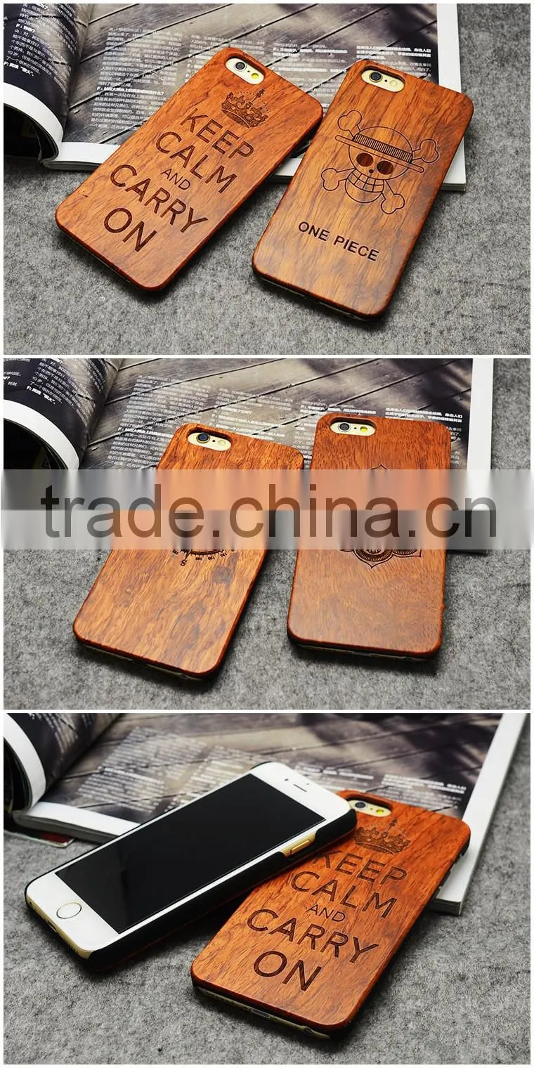 Custom for iPhone Case Engraving PC Real Rose Wood for iPhone case wholesale for iPhone 6 s case