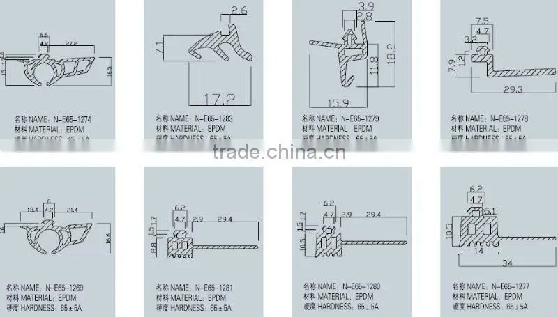 EPDM&Silicone rubber strip profile