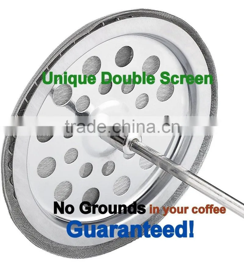 350ml / 3-cup Stainless Steel Borocilicate Glass coffee plunger