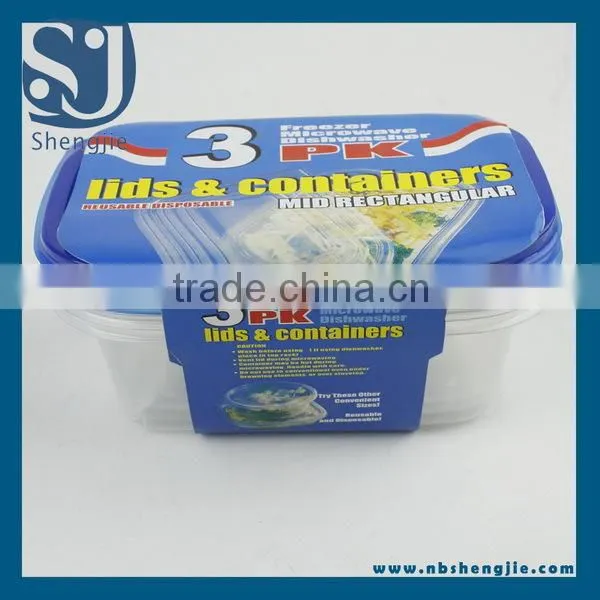 Trade Assurance 3Pcs Plastic food container / crisper / kitchenware