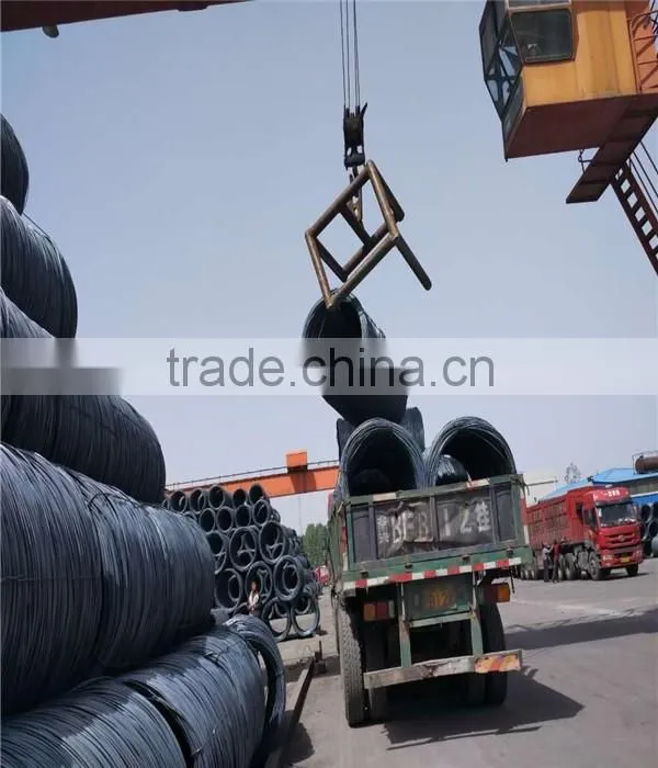 SAE1008 wire rod 5.5mm hot rolled steel wire rod in coils in China tangshan
