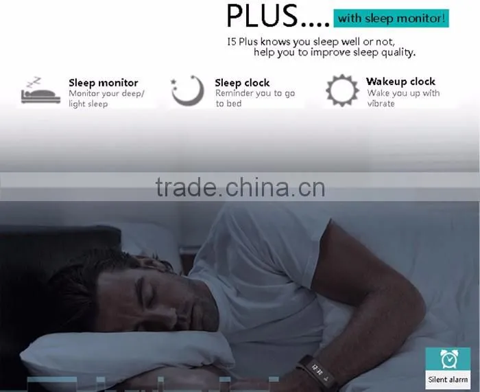 2016 I5 Plus Smart Bluetooth 4.0 Watch IP67 Sleep Monitoring Sports Tracking Wristband Call Message Reminding Sedentary Alert