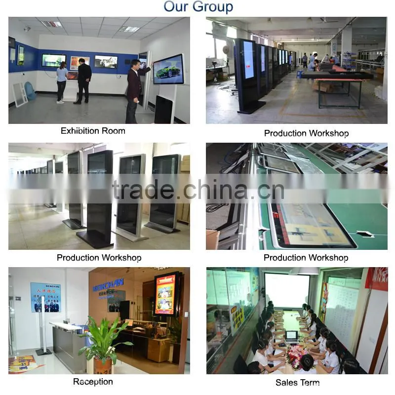 Marketing advertising equipment 42 inch indoor floor standing android touch screen digital full hd woode kiosk
