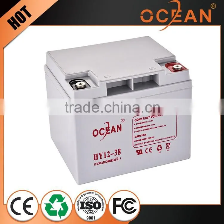 Rechargable contemporary 12V best quality 38ah battery solar 12v