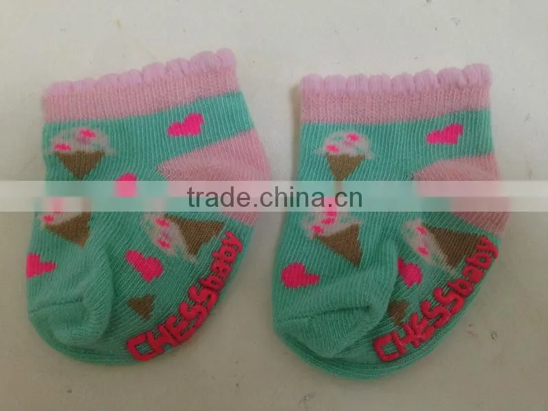 NEW STYLE lovely flower welt and good quality popular fancy baby cotton socks