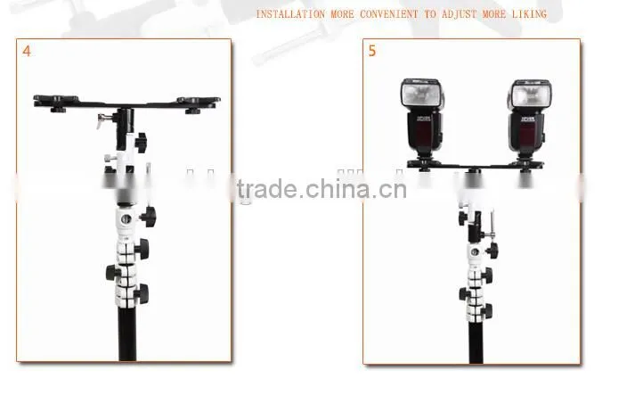Full-function adjustable flash shoe umbrella holder socket U-II shape mounting light stand bracket