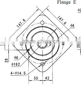 OMTS 250 V bearingless hydraulic motor suitable for winch ,gear box,roll drives