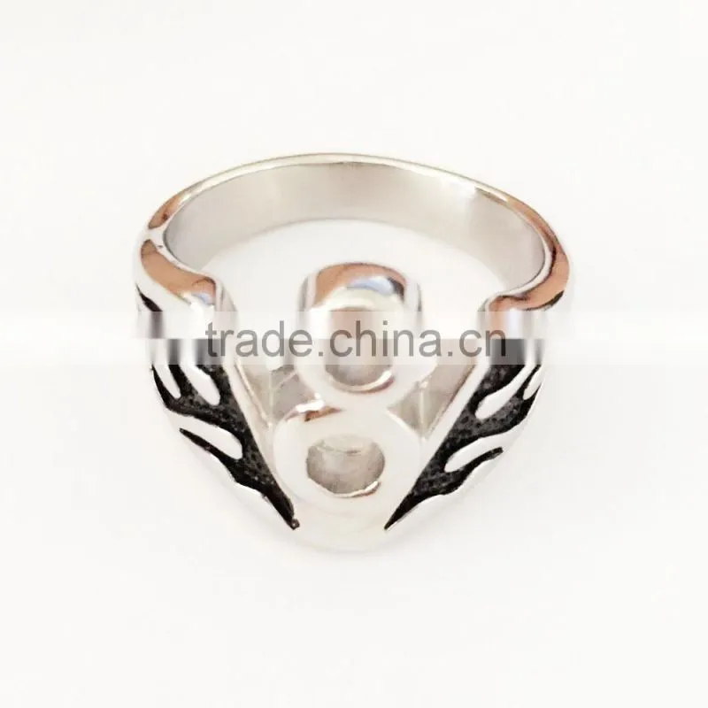 Jingli Jewerly punk style flame infinity symbol biker rings, jewlery infinity rings (HF-065)