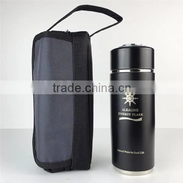 Alkaline water flask with carrybag packaging