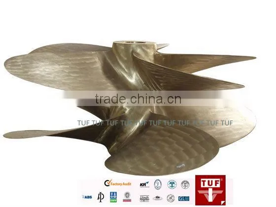 High speed fixed pitch 5 blade marine propeller/boat rubber fender