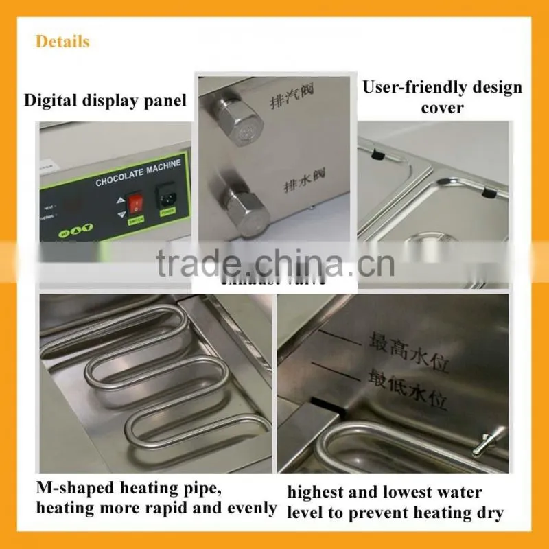 size:36*33*12CM one lattice Electric small chocolate tempering machine with CE ROHS certification, machine to melt chocolate
