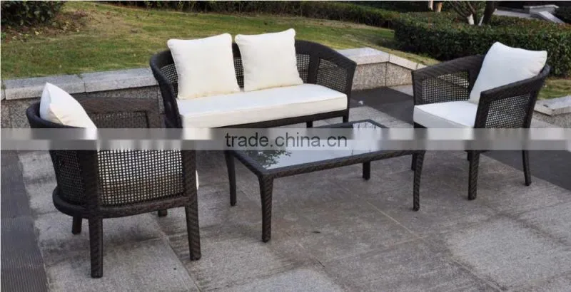 Patio Furniture Set Cushioned Outdoor Wicker Rattan Garden Sofa Seat