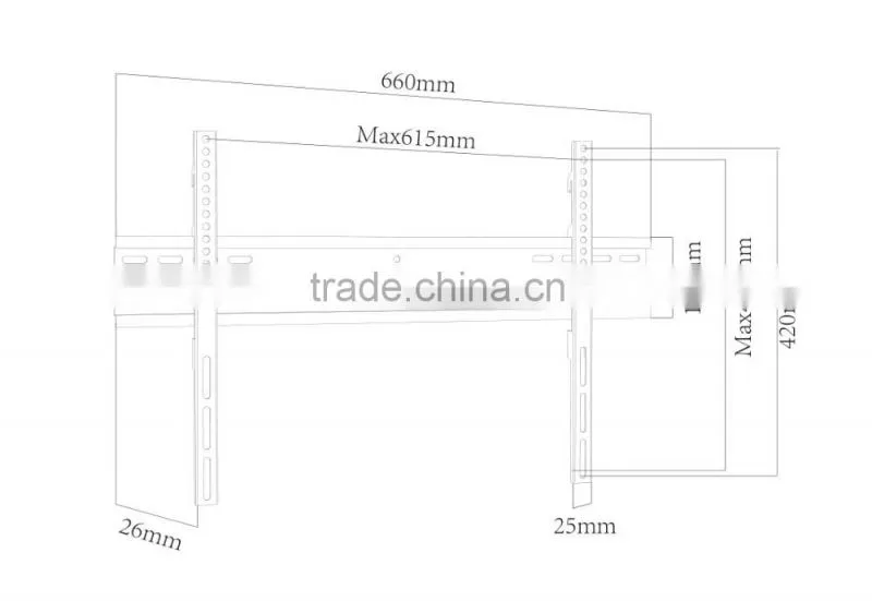 Tv wall mount bracket for 32"-70", factory supply sliding wall bracket