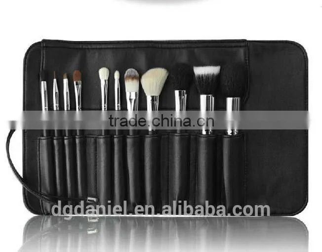 11pcs Professional black Makeup brush set/High quality synthetic makeup brushes