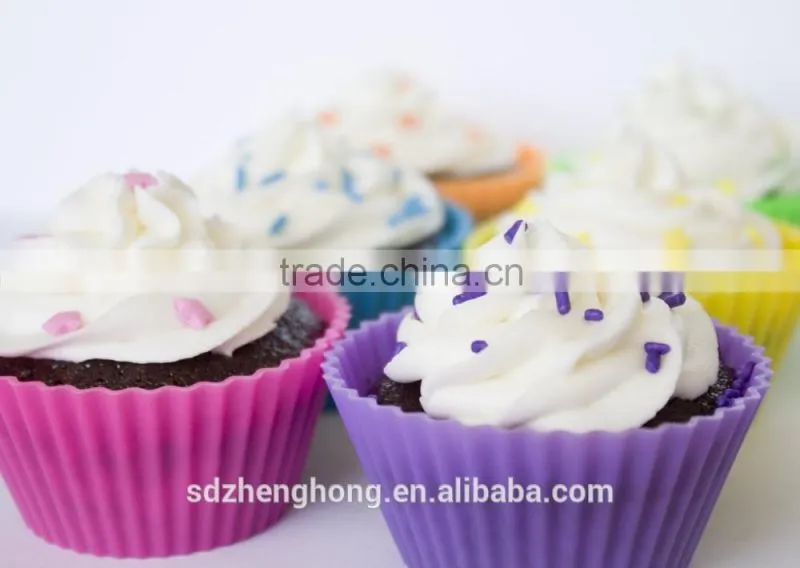 round cup shape DIY baking silicone cake cup liners cupcake mold