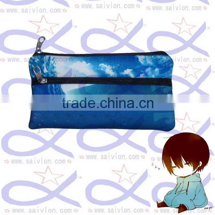 Low price hot sale leather pencil case with zipper