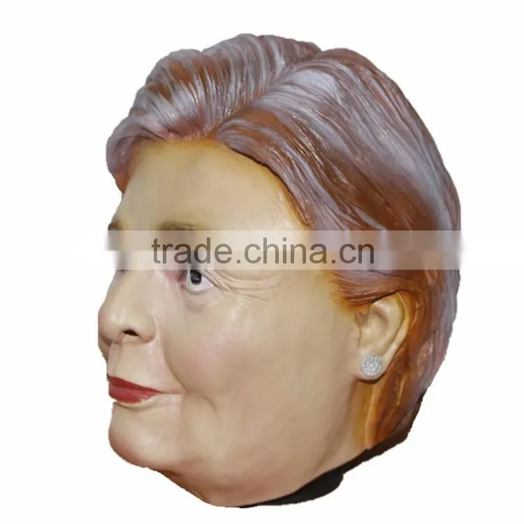 2016 new most popular realistic human face Hillary Clinton Celebrity mask