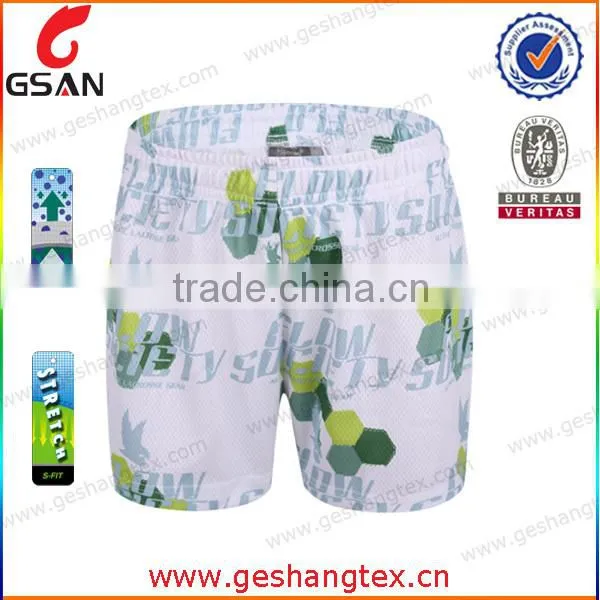 Grid pattern printing popular running shorts