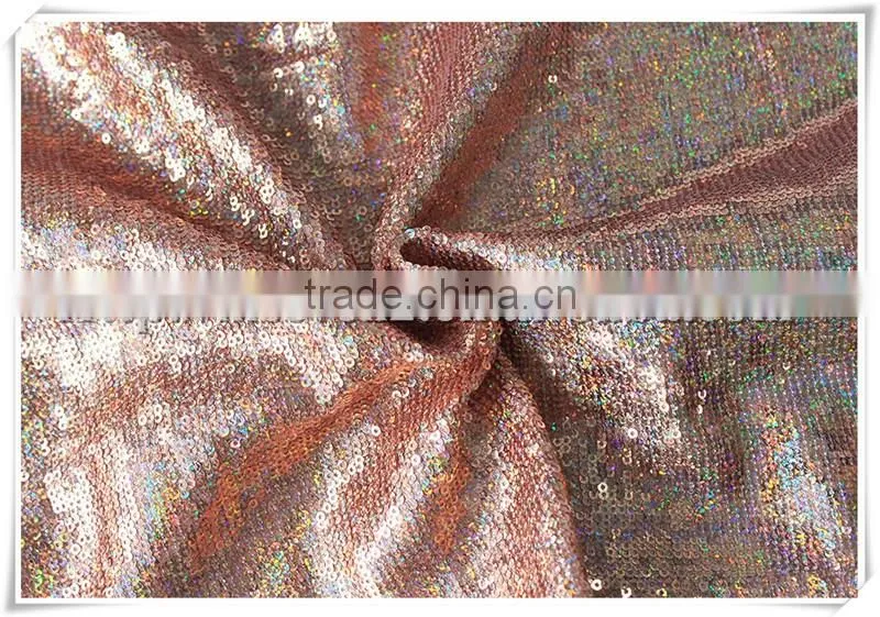 Wholesale New Arrival shiny colors textile sequin stock fabric for evening dress